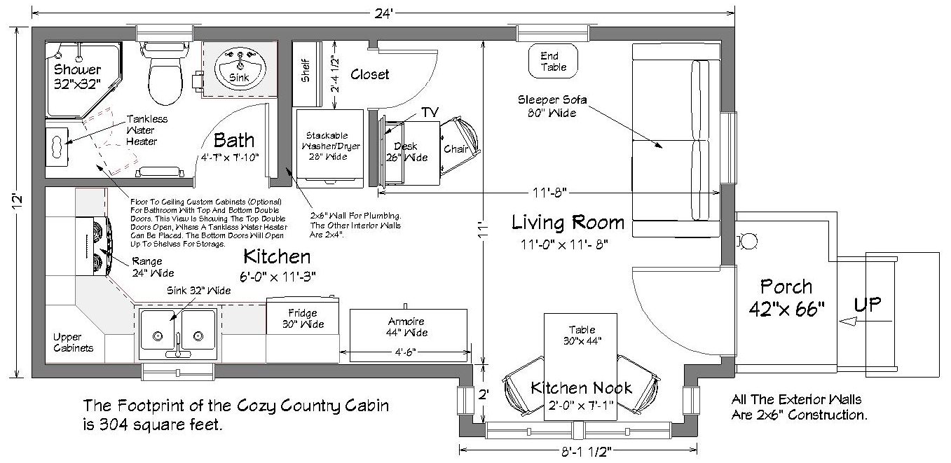 The Cozy Country Cabin Floor Plan